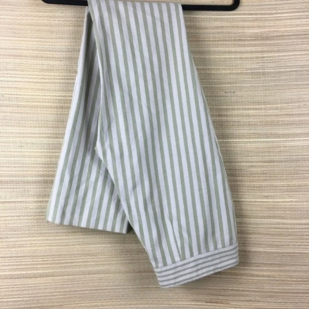 ACNE Liz Striped Cotton/Linen Straight Leg Pants